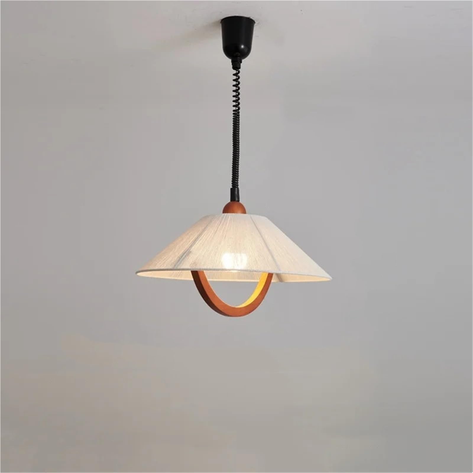 ITOSUI Restaurant Pendant Light French Rubber Wood Cotton and Linen Homestay Bedroom Study Vintage Lighting Fixtures,Chandelier