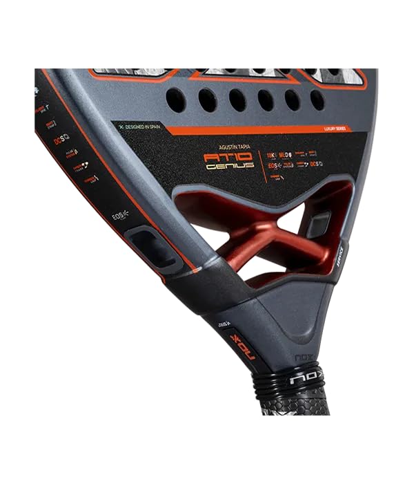 Image of Padel Racket AT10 Genius 18K Alum by Agustin Tapia 2025 | Luxury Teardrop Pala Padel | Enhanced EOS Flap & NOX Custom Grip Technology Dual Texture Spin Control Advanced paddle racket Elite Performance