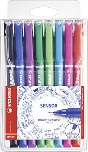 STABILO SENSOR F Fineliner - Punta Ammortizzata 0,3 Mm, Confezione Da 10, Nero - Foto 9