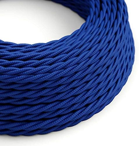 CA Creative Cables Blue Rayon Covered Twisted Electric Cable 2x18 AWG - TM12-164ft, 2 x 18 AWG
