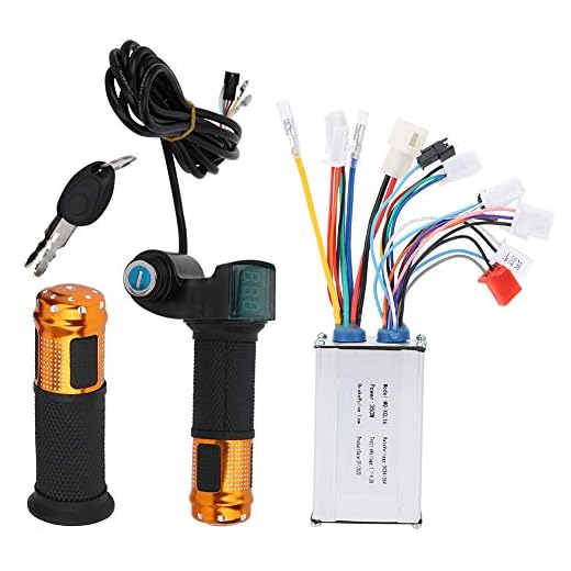 【 】Controller Throttle Handle Kit, 588g slitstark borstlös controller, Low Brake Pulse Repairman trehjulingar för elbil elektriska cyklar