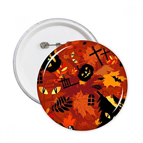 Badge Bouton Halloween Vêtements Décoration Cadeau Rond 5pcs Multicolore