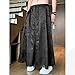 HZCX FASHION Mens Womens Baggy Wide Leg Palazzo Pant Dragon Satin Flowy Kung Fu Slacks Casual Trousers Lightweight Yoga Pants(Black,X-Large)