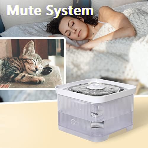 DOEL Wireless Cat Fountain 3L/100oz Ultra Quiet Small Dogs Automatic Water Dispenser with Filter 304 Stainless Steel Dish