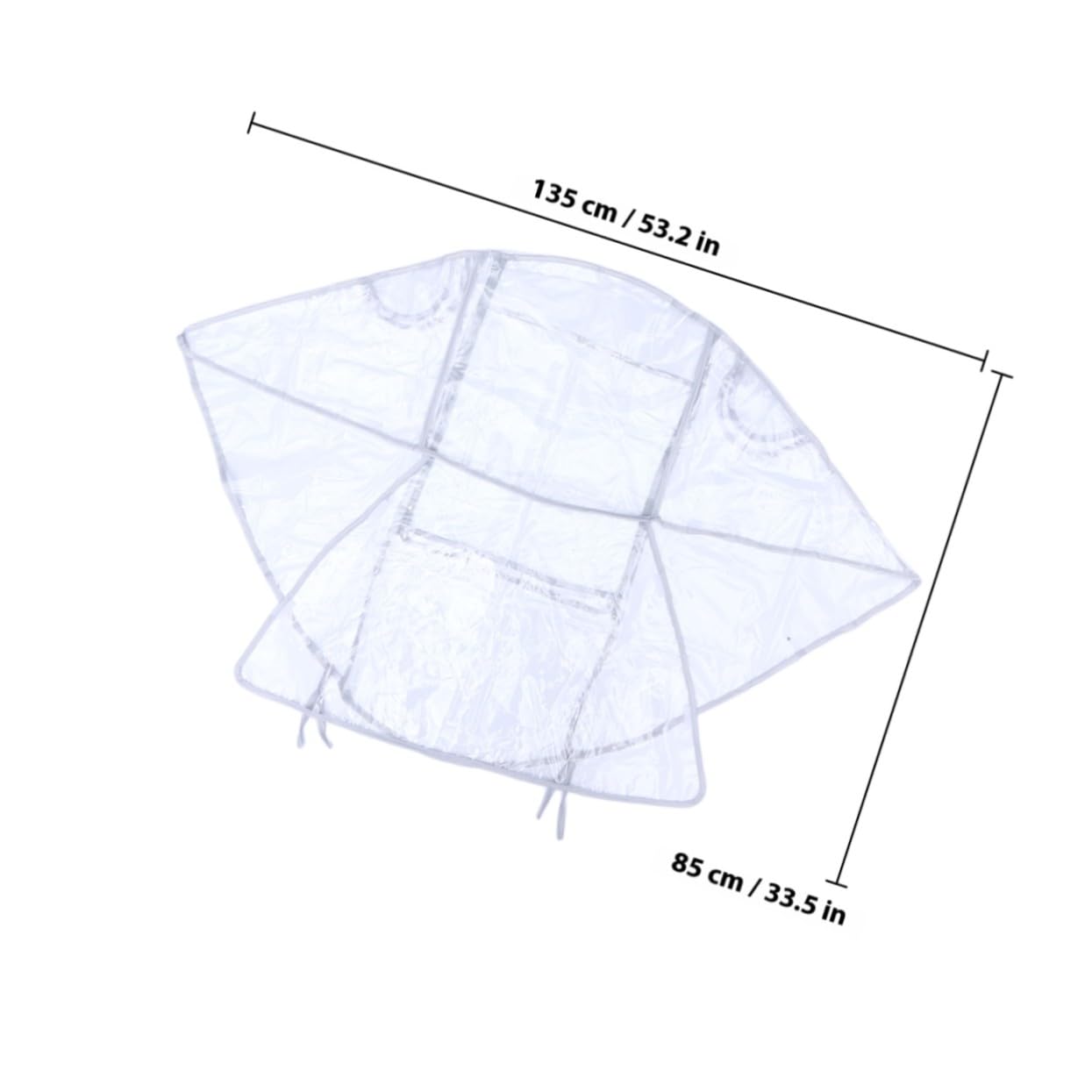 Clear Stroller Rain Cover Windproof EVA Material with Ventilation Fits Standard Strollers for Travel and Weather Protection