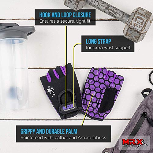 Mrx Adjustable Weight Lifting Gloves Fingerless Gloves For Women, Reinforced Palm And Secure Closure, Leather Hand Protection Gear For Gym, Training And Exercise #TOP3