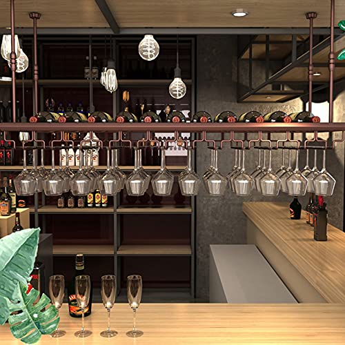 Soporte para botellas de vino colgante de hierro forjado