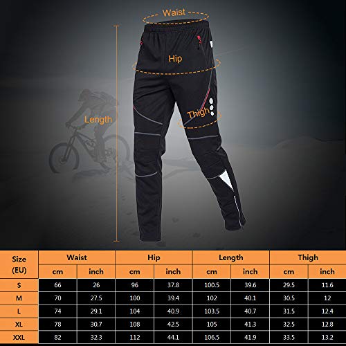Lixada Calças de Ciclismo dos homens Calças Esportivas À Prova de Vento de Lã Térmico de Inverno Bic