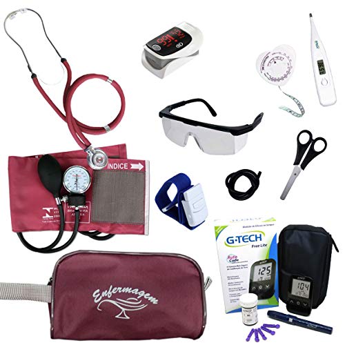 Kit Enfermagem Completo Com Medidor Glicose + Oximetro