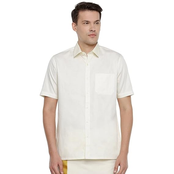 Buy RAMRAJ COTTON Men's Regular Shirt 