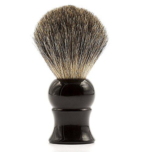 Fendrihan Genuine 100% Pure Badger Shaving Brush with Black Handle for Personal and Professional Shaving