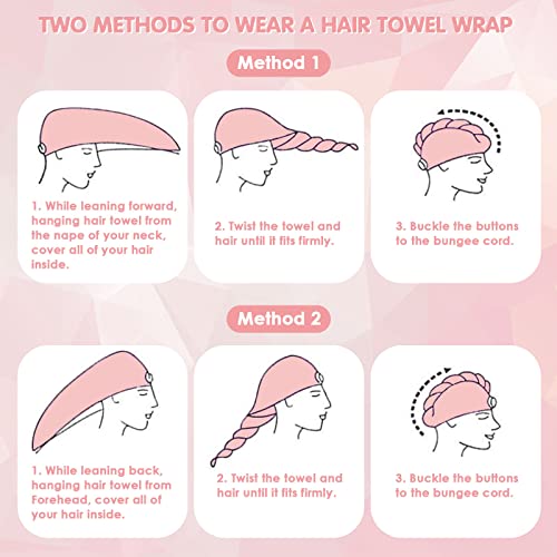 EDATOFLY 2 Pezzi Turbante Asciugamano, Asciugamani...