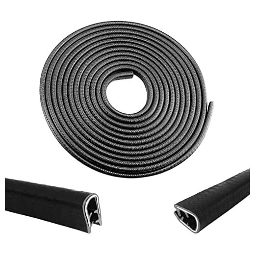 16.5Ft Car Door Edge Guards - Black Universal Fit Door Edge Protector, Rubber U Shape Automotive Door Trim Molding for Sedans Trucks SUV ATV - No Glue Required (Black, 16.5FT)