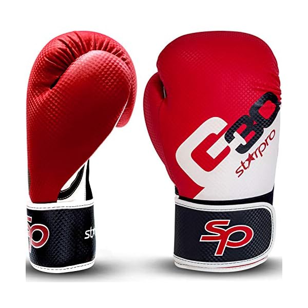 Starpro-Boxing-Gloves-Boxing-Gloves-for-Men-Boxing-Gloves-for-Women-Punching-Bag-Gloves-Kickboxing-Gloves-Training-Gloves-Sparring-Gloves-Muay-Thai-Gloves-Boxing-Equipment Starpro G30 Red Boxing Gloves - Strong Punches & Everlasting - Kickboxing & Training Gloves for Men and Women - - 16oz Boxing Gloves and Multiple Sizes
