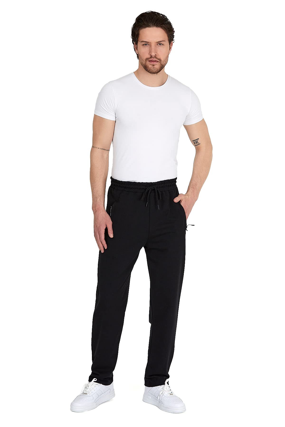COMEOR Jogginghose Herren mit Reißverschlusstaschen Baumwolle Trainingshose - Sporthose Jogginghosen Männer Jogger | Jungen Freizeithose