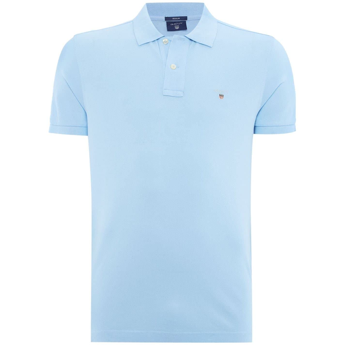 GANT Men's Slim Shield Ss Pique Polo Shirt Polo Shirt , Capri Blue,XXL