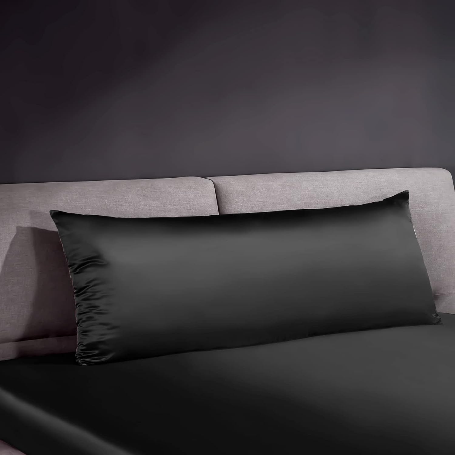 THXSILK 22 Momme Silk Pillowcase for Hair and Skin, Smooth Cooling Pillow Cover with Hidden Zipper, Both Sides Pure Silk, Gift for Women Men 1 pc(20" x 54", Champagne)