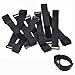 Cisixin Lot de 10pcs Attache Câble, Sangles à Scratch Réglables avec Boucle en Plastique (300 mm x 25 mm)