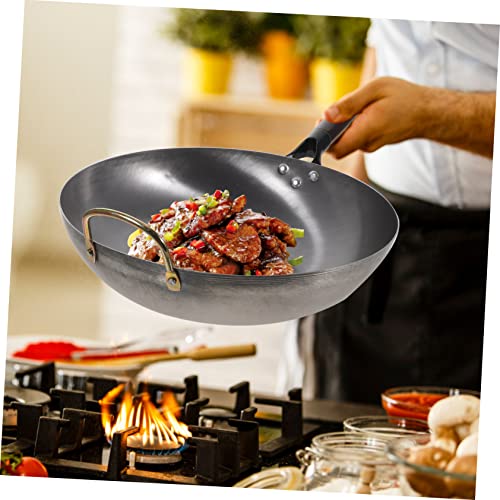 Wok de Hierro con Fondo Plano y Mango Cómodo miniatura 2