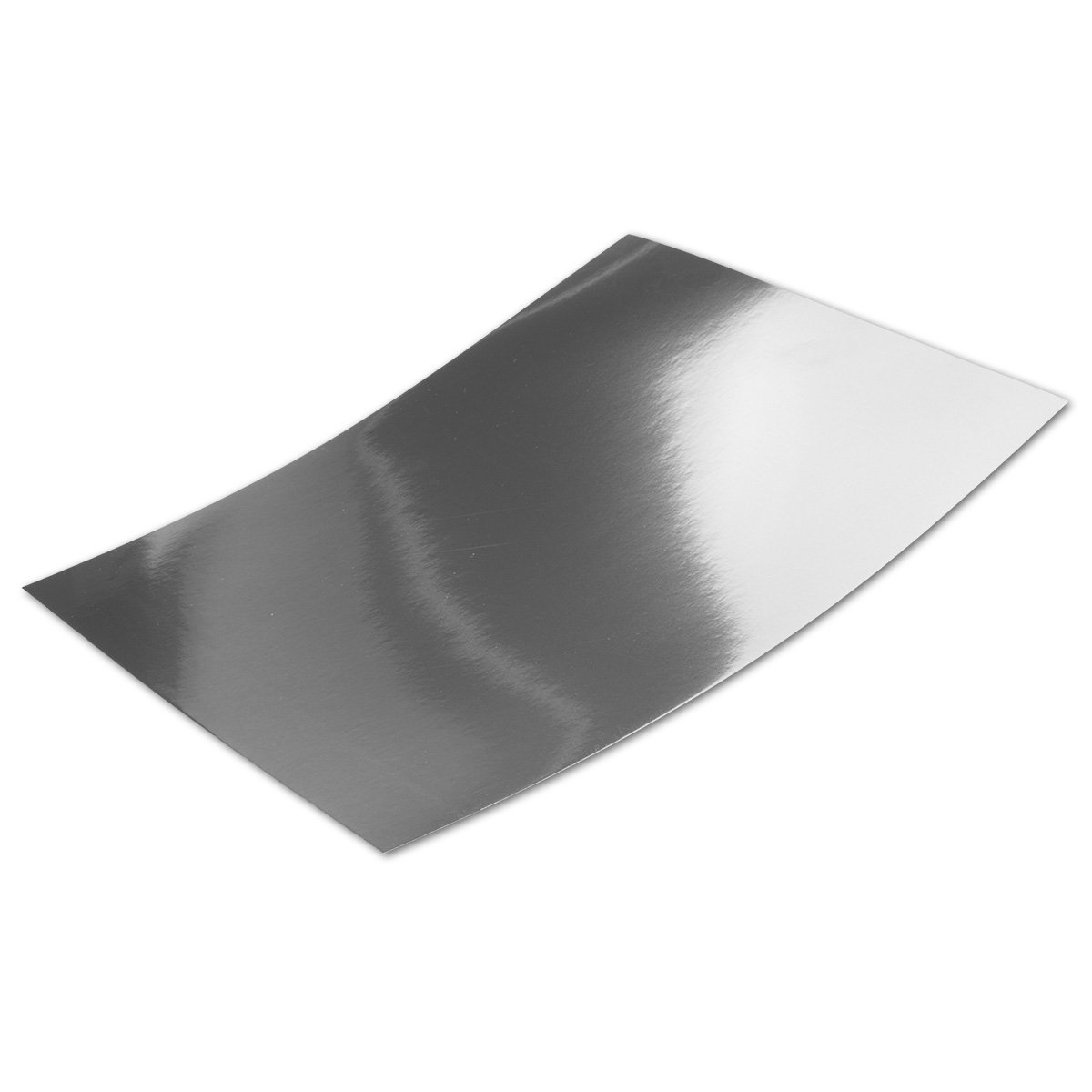 Silber Metall Spiegel Papier - 100er-Set - spiegelnd silber - Rückseite Weiß - DIN A4 21,0 x 29,5 cm -Ideal zum Basteln und Selbstgestalten