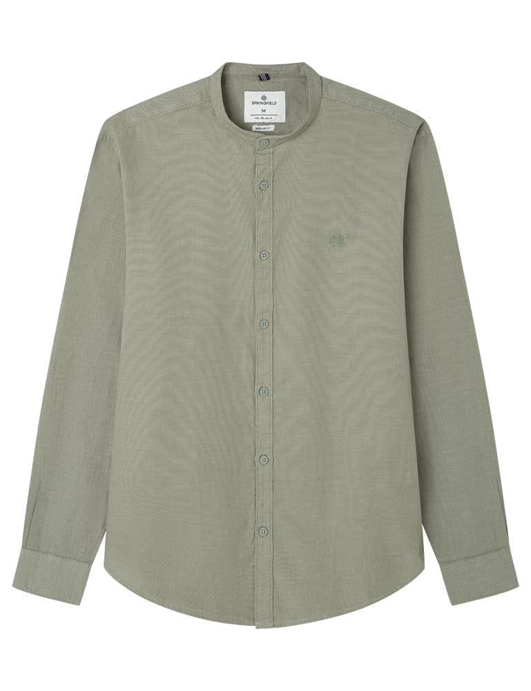 SPRINGFIELD Men's Daily Refresh Estructura Mao Shirt, Clear Khaki, XL