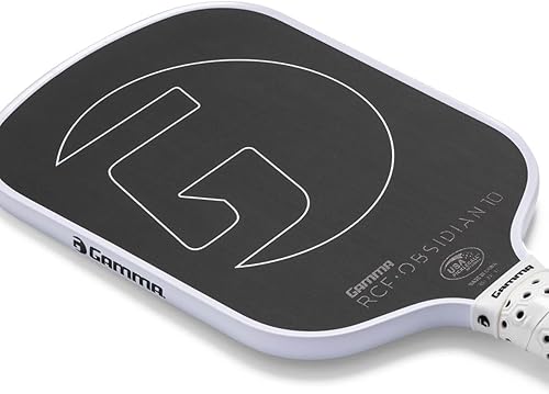 Miniatura 4 de GAMMA Paleta de pickleball de fibra de carbono de obsidiana, opciones de núcleo de 0.394 in, 0.512 in y 0.630 in, mango de espuma moldeado cómodo y