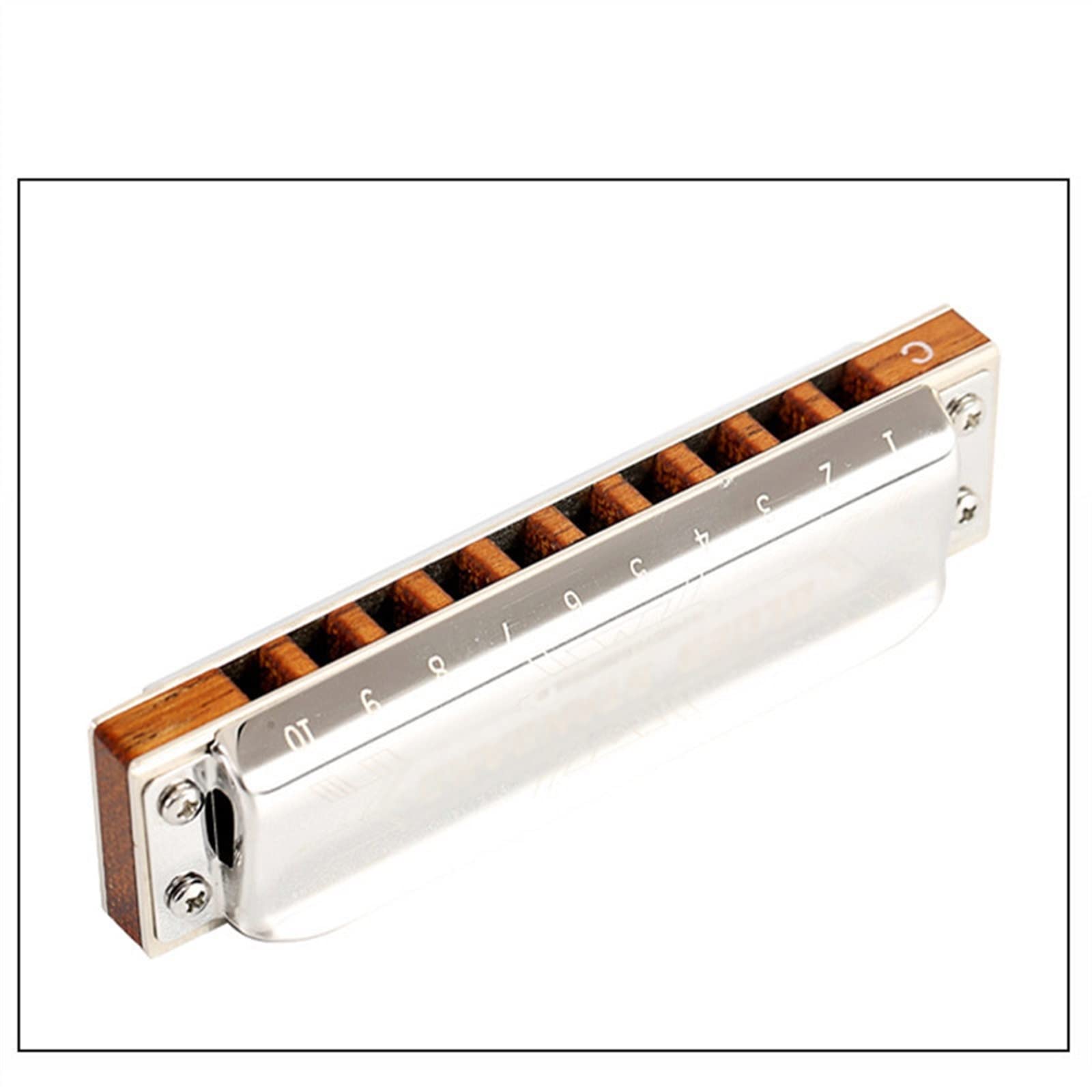 Armonica Strumenti Musicali Chiave di C 10 Fori Strumenti Armonica Cromatica Armonica per Principianti (Color : Ab)