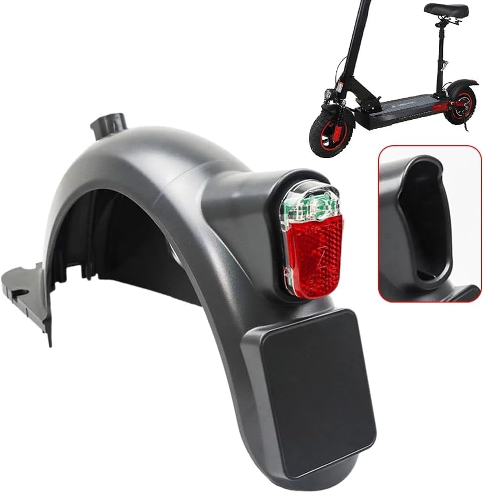 Electric Scooter Fender Rear Mudguard for Ninebot MAX G30/G30D Electric Scooter Rear Fender with Taillights Replacement Part Accessory,Black rear mudguard