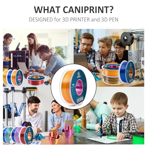 Image of Geeetech Silk PLA Tri Color Filament 1.75mm 3D Printer Filament, Coextrusion Red Gold Purple Tri-Colors Metal-Like Shiny Silk PLA Filament, 1kg (2.2lbs) 1 Spool, Dimensional Accuracy + /- 0.02 mm