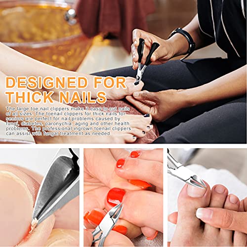 Futurekart Cuticle Cutter Cuticle Nipper Nail Clipper for Ingrown/Thick Toenails - Black - Image 5