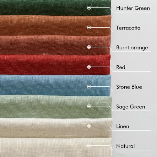 MIULEE Linen Curtains 90 Inch Length for Living Room 2 Panels, Terracotta Rod Pocket Back Tab Light Filtering Semi Sheer Boho Soft Linen Window Fall Drapes Farmhouse Burlap Decor Curtains for Bedroom by MIULEE - Image 6