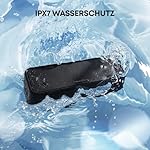 soundcore 3 Bluetooth Lautsprecher, Stereo-Sound, Audiotreiber mit Titan-Membran, PartyCast, BassUp, 24 Stunden Akku, IPX7 Wasserschutz, individueller EQ, für Zuhause, Draußen, Garten (in Schwarz) – Bild 5