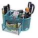 Annstory, Home Office Mesh 1- Drawer Tray Desktop Organizer with 9 Compartments, Blue