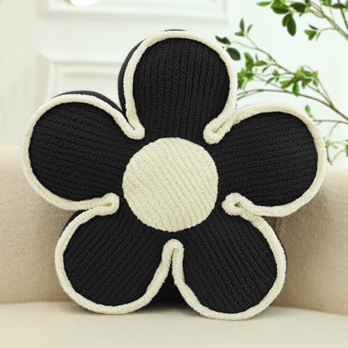Kyduu Coussin Fleurs, Coussin d'oreiller Fleur,50cm,Floral Coussin De Sol Enfant, Oreiller Floral Mignon en Peluche, Coussins décoratifs en Forme en Peluche...