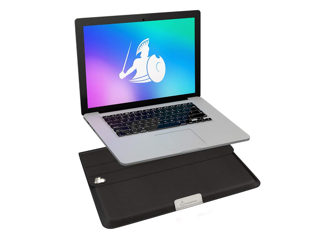 DefenderShield EMF Protection Laptop Sleeve & 5G Radiation Blocker Case - Notebook Computer EMF Blocking Shield Cover Lap Pad (fits up to 15" Laptop, MacBook etc)