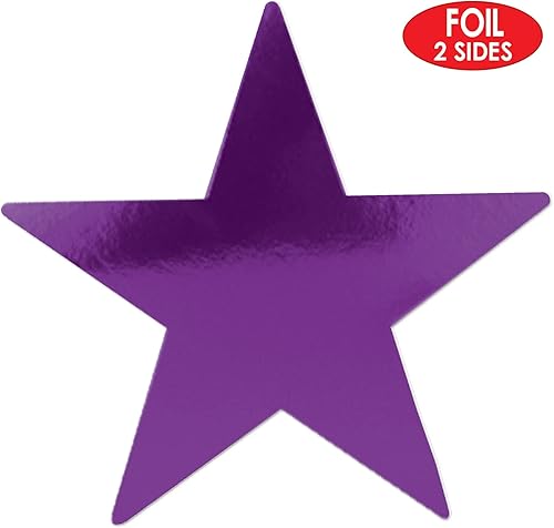 Vista 21 de Beistle 72-Pack Foil Gold Star Cutouts, Awards Night Party Decorations for Festive Celebrations, Starry Theme Decor for Wall & Table, 5