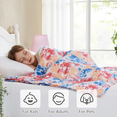 L'AGRATY Weighted Blanket - 36"x48" 3lbs Microfiber Material with Glass Beads Small Blanket for All-Season Summer Fall Winter Soft Thick