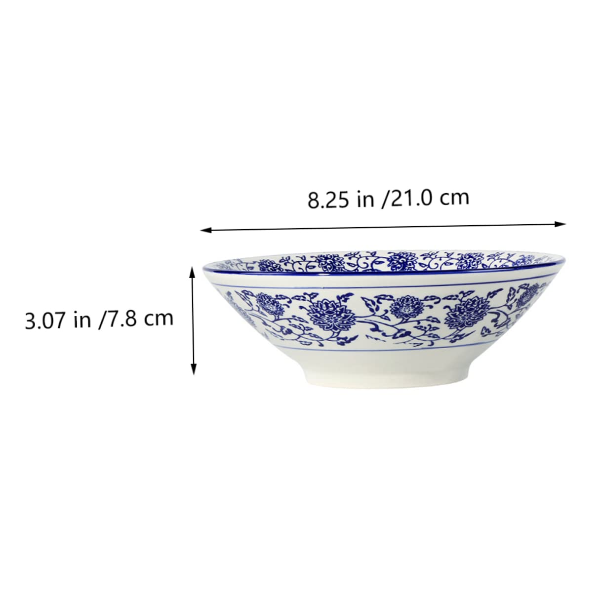 TOPBATHY Cuenco de Porcelana Azul y Tazón de Fideos para Uso Doméstico Tazón de Sopa para Servir Comida de Cocina para Comidas Rápidas el Hogar
