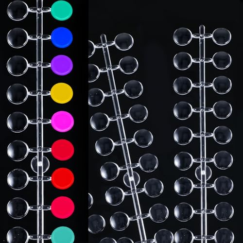 240 Stück Nagel Display Punkt Farbpunkte,Transparent Nail Art Display,Nagellack Displays Rund für Nagelstudio und Anfänger,DIY Nail Art Nagelstudios