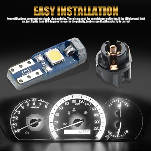Pack-20 luces LED para tablero de auto T5 blanco miniatura 6