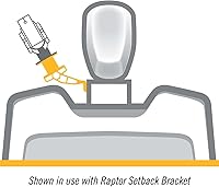 Vista 6 de Minn Kota 1810384 Raptor Jack Placa Adaptador Soporte - Estribor, 8" Setback, 6" Rise, Negro