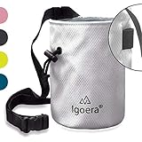 AMPLIA ABERTURA: la bolsa de escalada ofrece una amplia abertura y permite sacar la cal y el magnesio sin perder residuos. La magnesera es de material sintético, ideal para distribuir la cal.