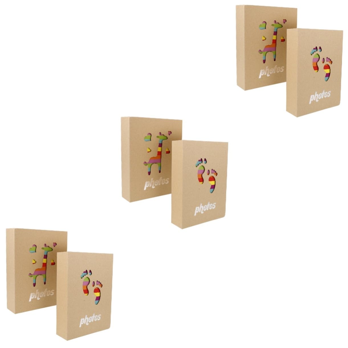 ABOOFAN 6 Stk -Fotoalbum -Sammelalbum Rekordbuch Fotoalbum für Kleinkinder kinder taufgeschenk Erinnerungs für ein kleines Mädchen Papier