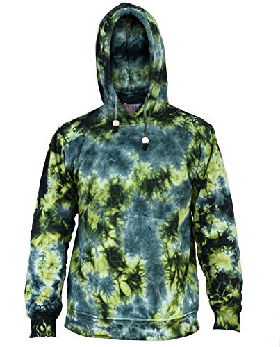 Ezhippie Sudadera con Capucha Tie Dye Colorful para Hombre, XL