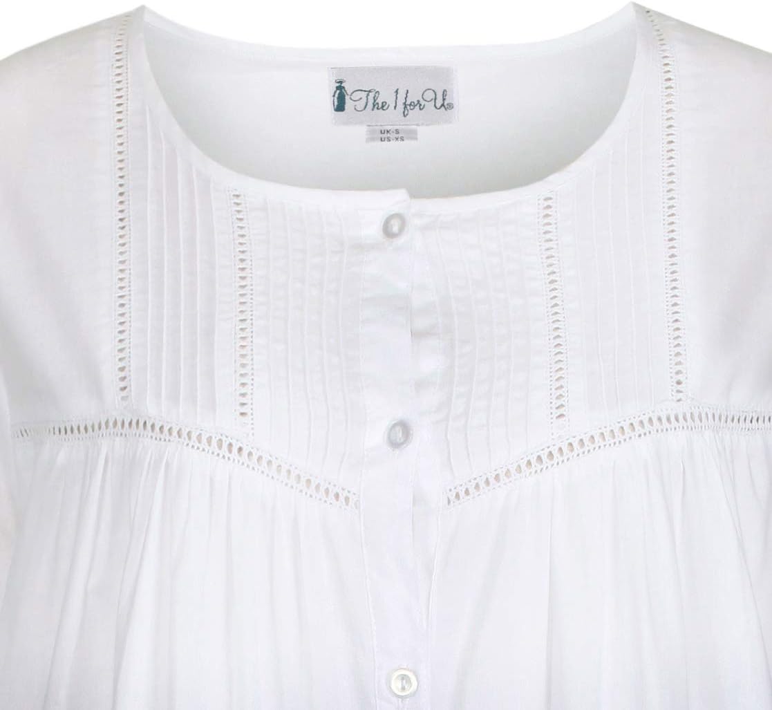 The 1 for U Victorian Nightgown - Cotton Nightgowns for Women, Charlotte 100% Cotton Gown - Image 4