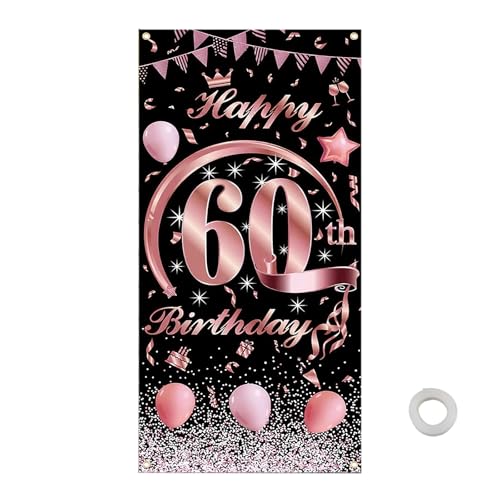 Cadeau 60 ans homme et femme : bannière décoration de porte originale