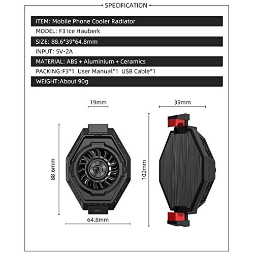wykdd mobile phone radiator cooling back clip semiconductor cooling fan game handle mobile phone cooling artifact