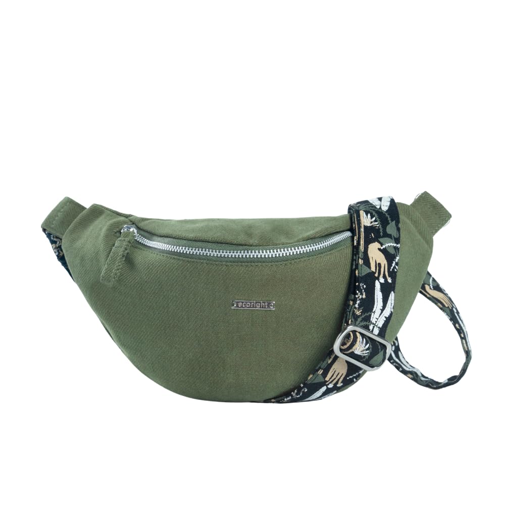 Ecoright Fanny Pack for Women, Canvas Bumbags for Men & Women, Waist Bag for Hiking, Running, Sports, Travel Essentials