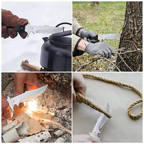 Omesio Fixed Blade Knives Survival Knives For Hunting, Hunting Knives With Sheath Full Tang Knives, Fixed Blade Knives For Men Machete Sheath Camping Deer Dressing Skinner #TOP4