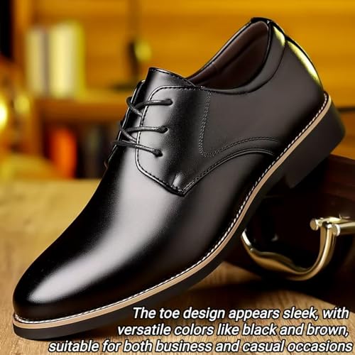 Men’s Dress Shoes Formal Oxford Slip on Business Derby Classic Lace-Up Tuxedo Shoes3